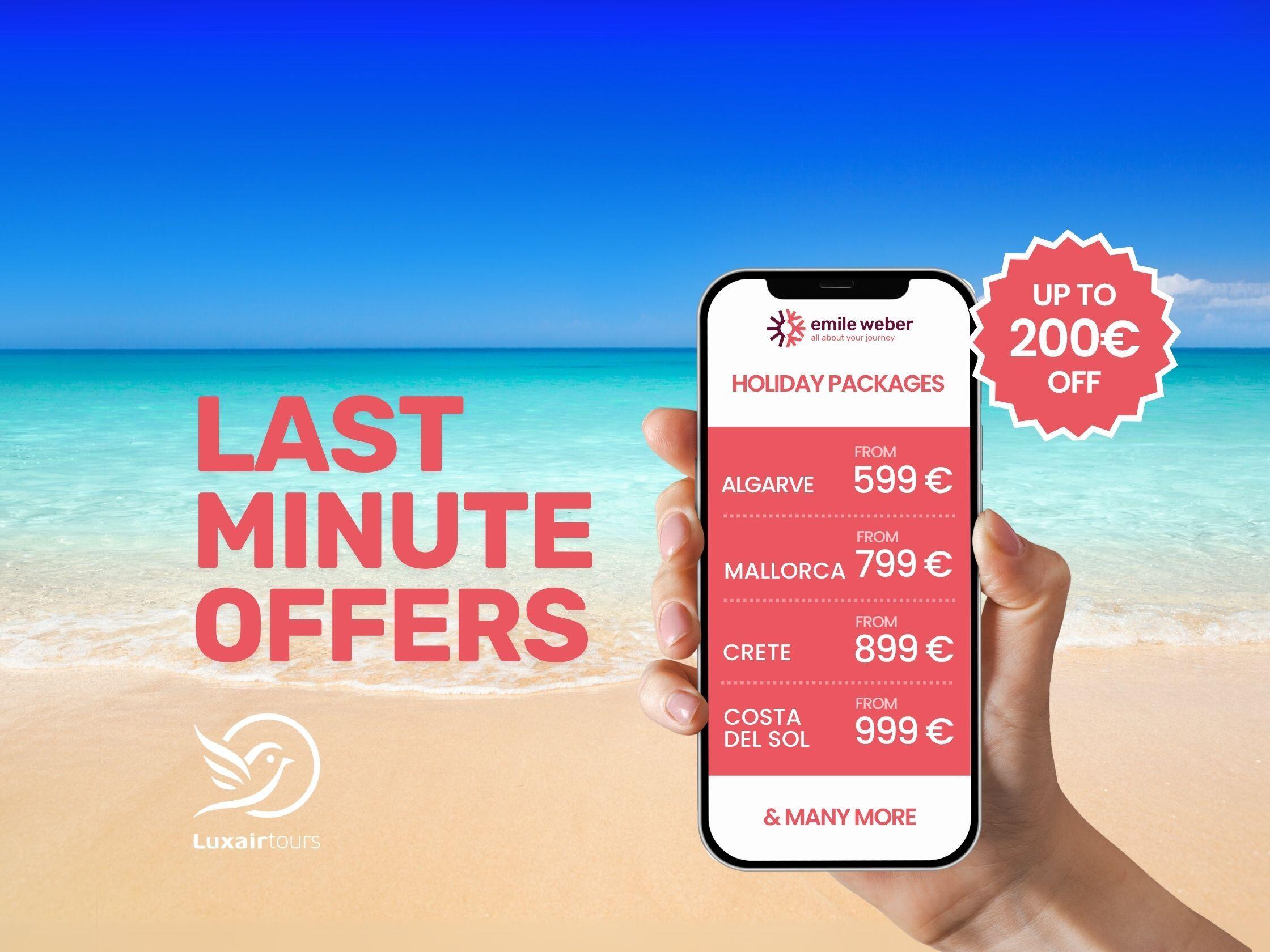 LuxairTours Last Minute Angebote: Bis zu 200 € sparen