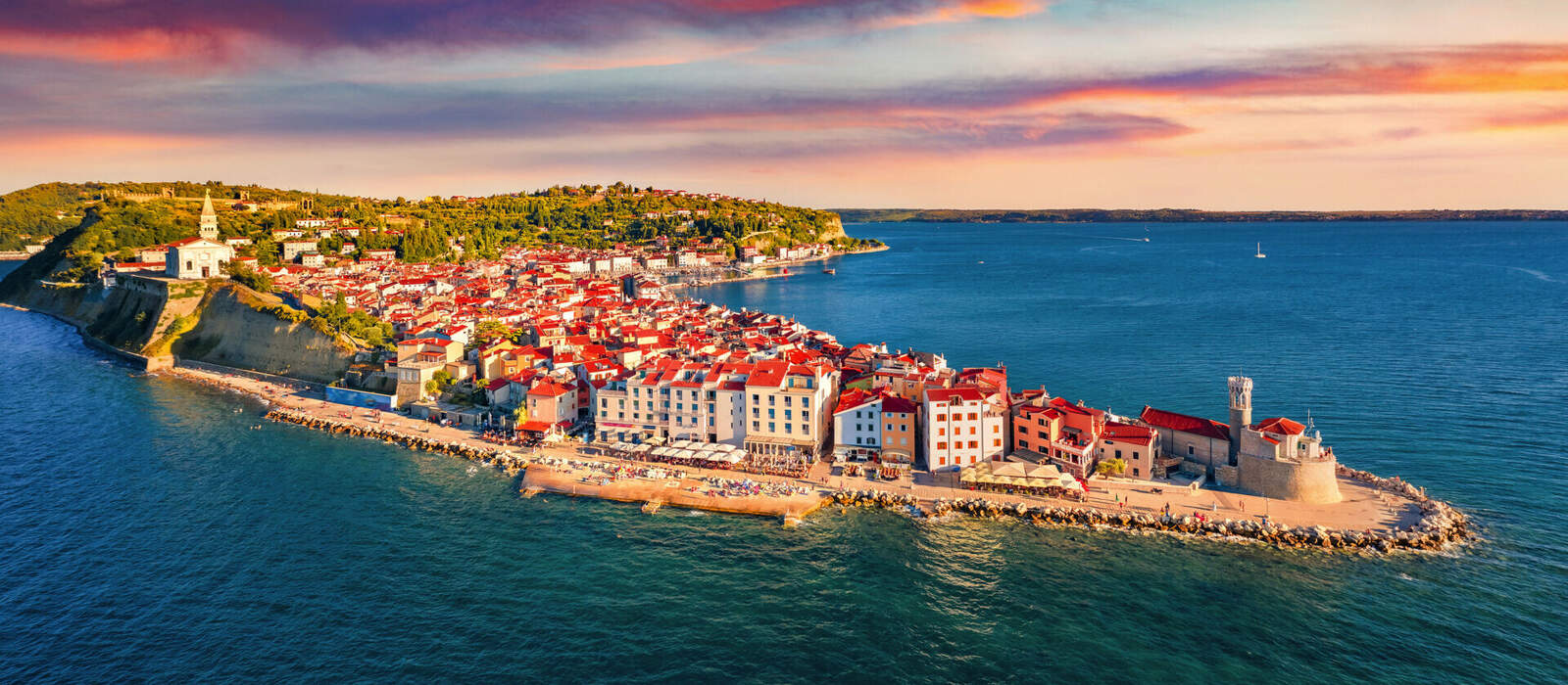 Luftaufnahme von Piran © Andrew Mayovskyy - stock.adobe.com