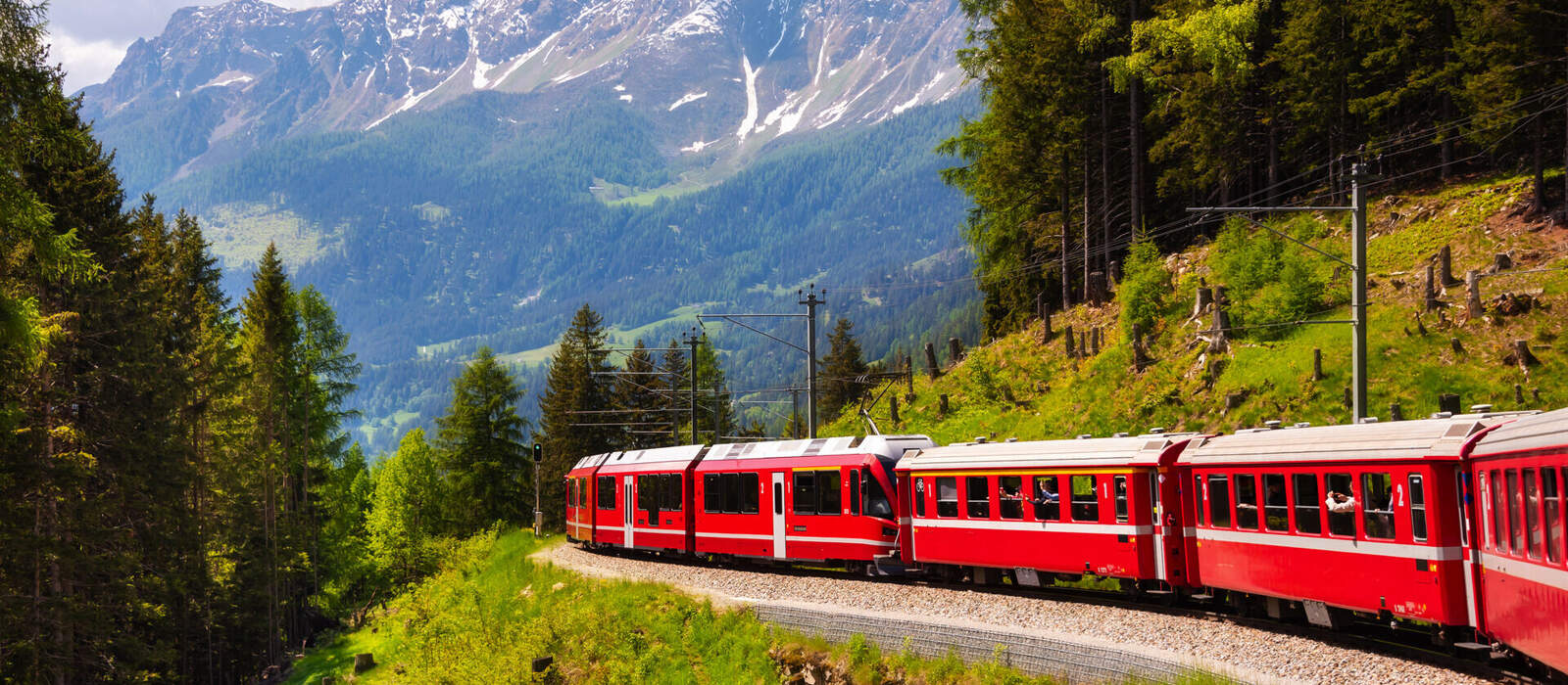 Berninabahn in der Schweiz © Maresol - stock.adobe.com