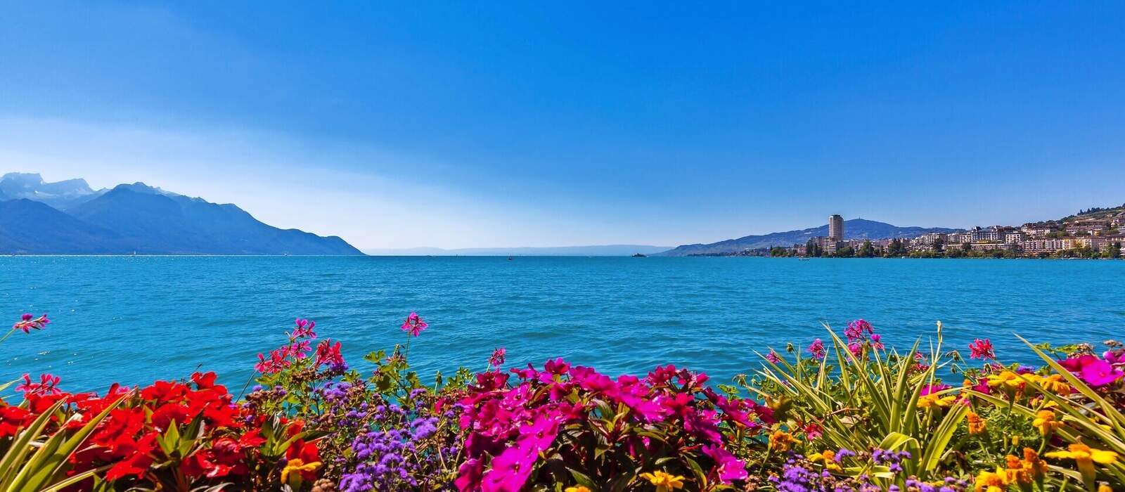 Aussicht auf den Genfer See und Montreux Stadt © Peter Stein - Fotolia